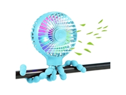 Ventilador Portátil Usb Con Clip Para Cochecito Y Mesa, Rotación De 360°, 3 Velocidades.