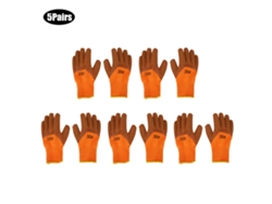 5 pares de guantes de jardinería gruesos, resistentes, antiadherentes y transpirables.