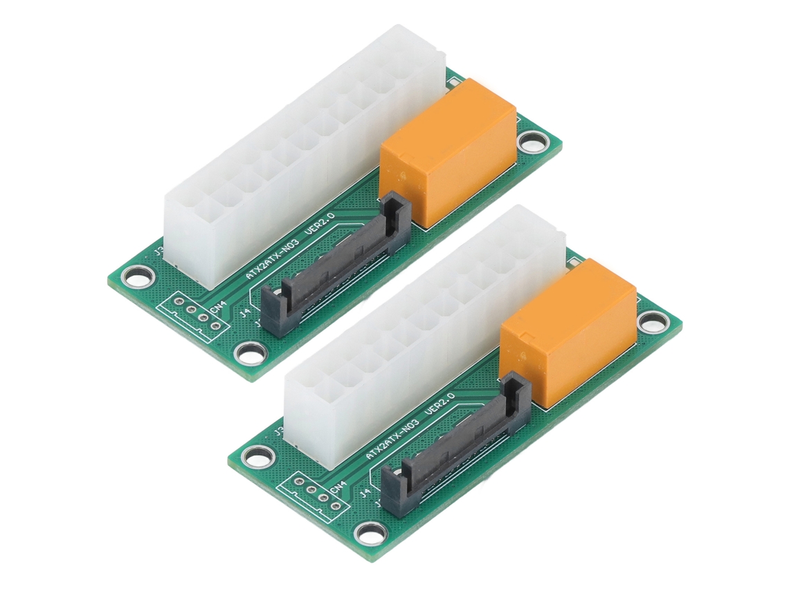 Iniciador De Sincronización De Fuente De Alimentación Dual Adaptador Dual Psu 24 Pin Sata Para Minero Btc