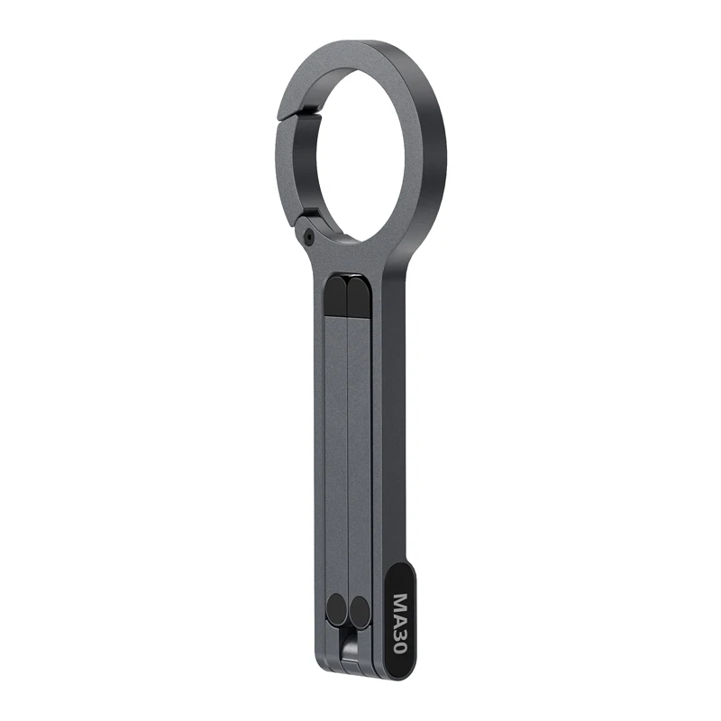 Trípode magnético de doble cara MA30 con hebilla, compatible con Magsafe para iPhone 16-12 Pro Max, gris oscuro