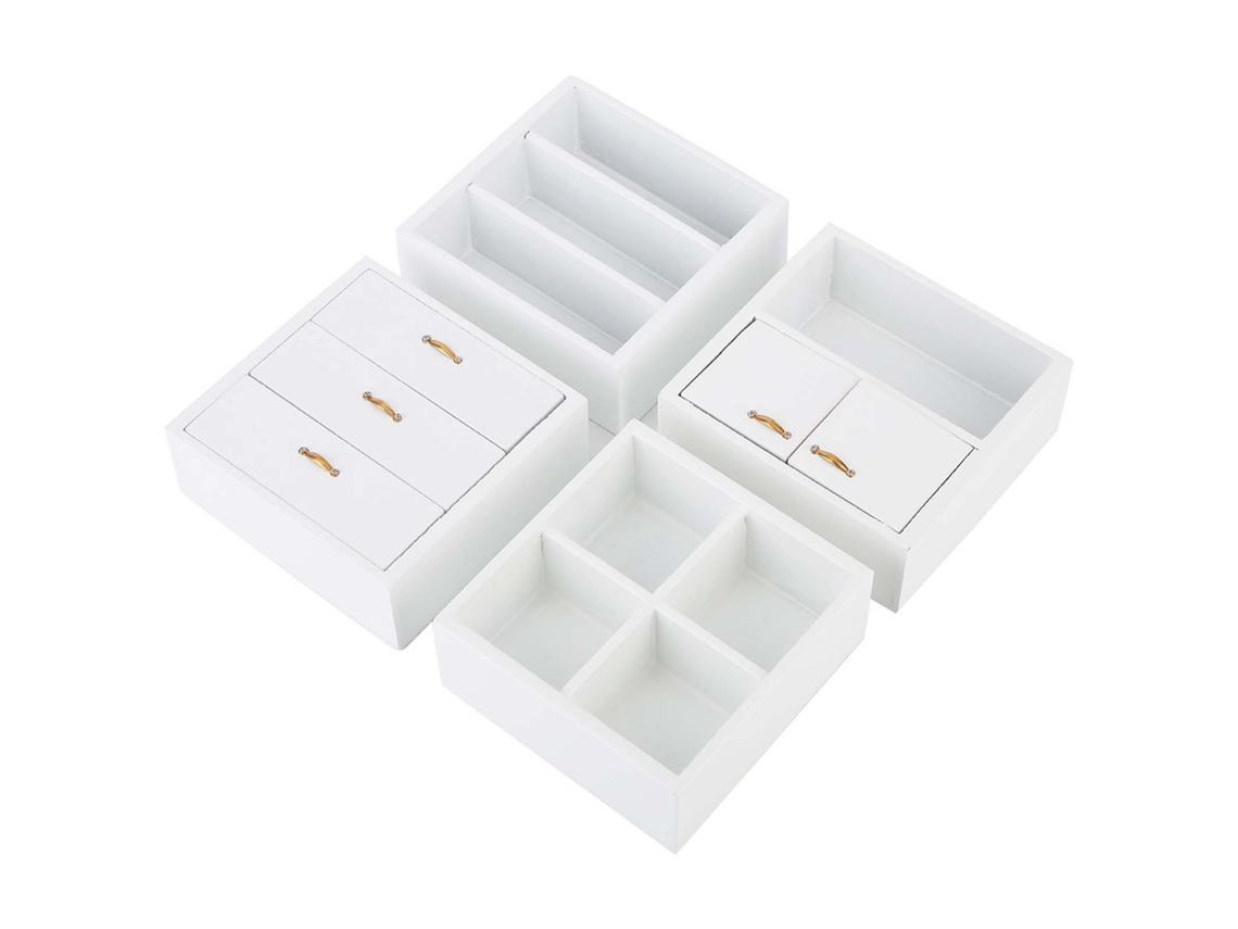 Armario De Madera En Miniatura A Escala 1:12, Color Blanco, Para Muebles De Casa De Muñecas.