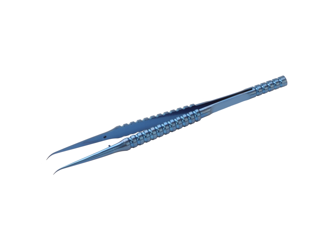 Pinzas Acodadas De Aleación De Titanio Con Punta Fina Y Resistencia Antimagnética Para Reparación Electrónica.