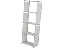Estantería/librería De Escritorio De Plástico Gris De 5 Niveles