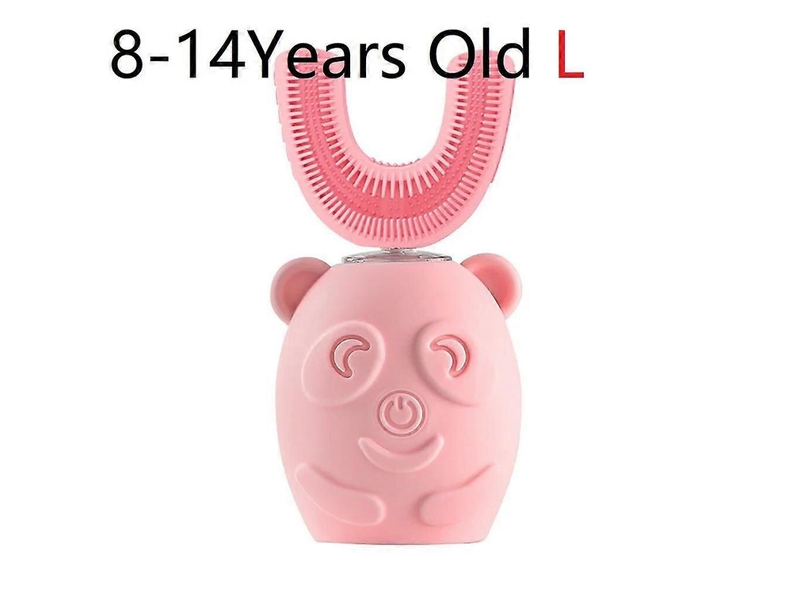 Cabezal de cepillo de dientes eléctrico GOKOCO para niños en forma de U con rotación de 360 ​​grados, fabricado en silicona, reemplazable y con accesorios.