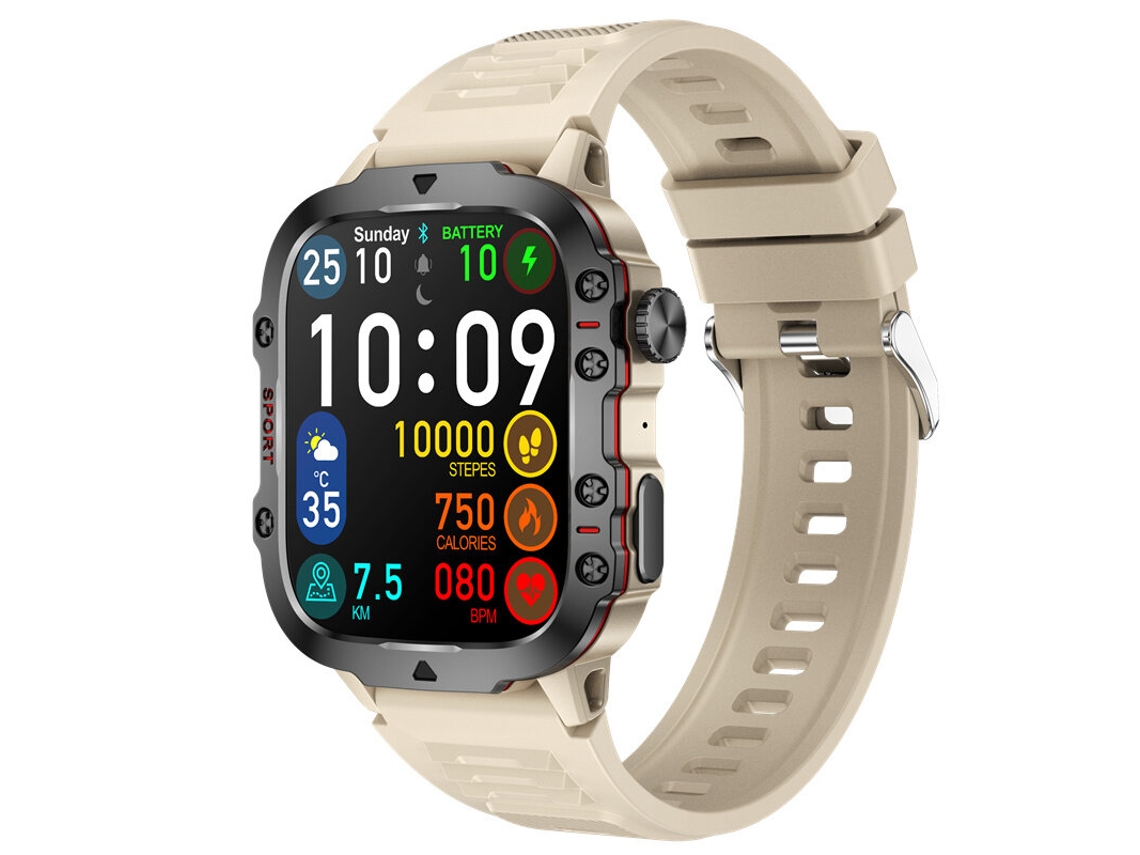 Reloj Inteligente Qx11 Negro Con Pantalla Hd De 1,96 Pulgadas, Llamadas Bluetooth, Modos Multideportivos, Resistente Al Agua Hasta 3 Atm.