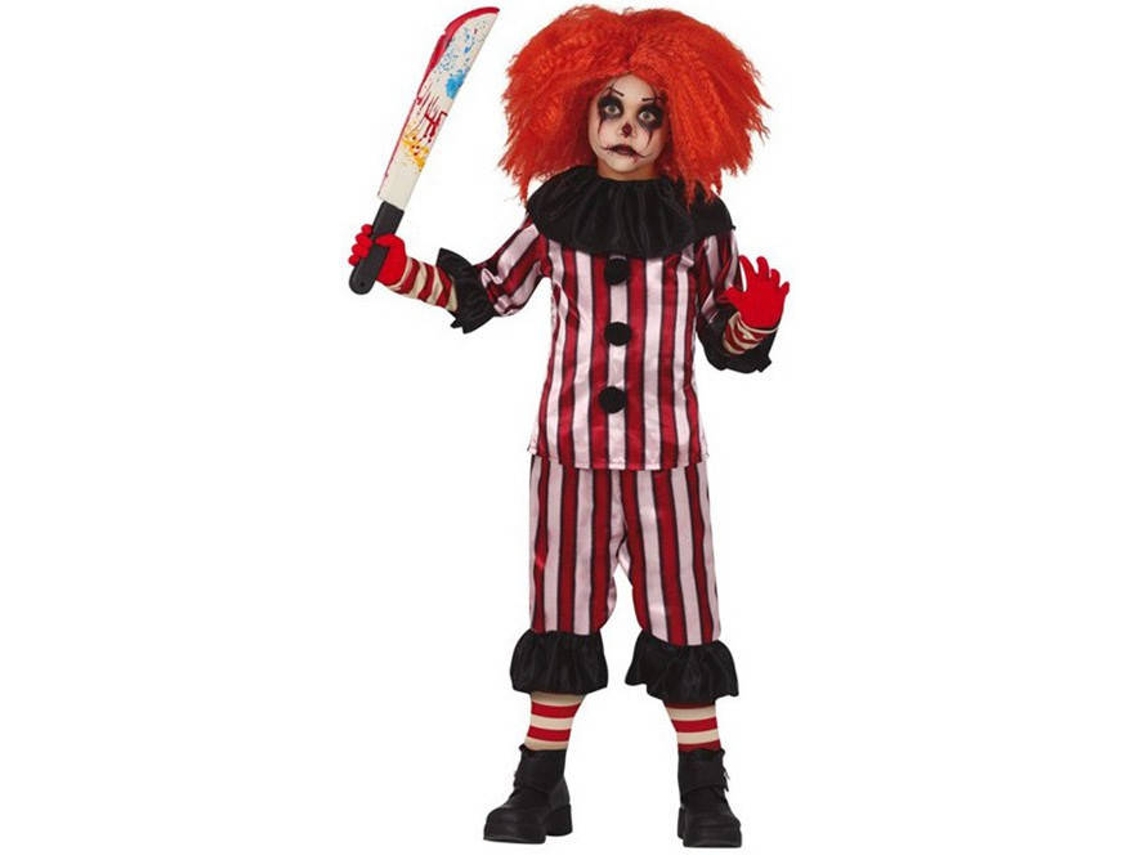 Disfraz de Niño GUIRCA Fantasía del payaso a rayas (Tam: 10-12 años)