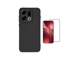 Kit Vidro Temperado Capa Silicone Líquido Phonecare Para Oppo Find X9 - Preto