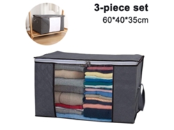 EIOORORRIY 3 sacos em De Armazenamento Para Roupas, Grande Capacidade, Organizador Para Guarda-roupa Com Alça Reforçada, a Janela Transparente E Zíper Resistente