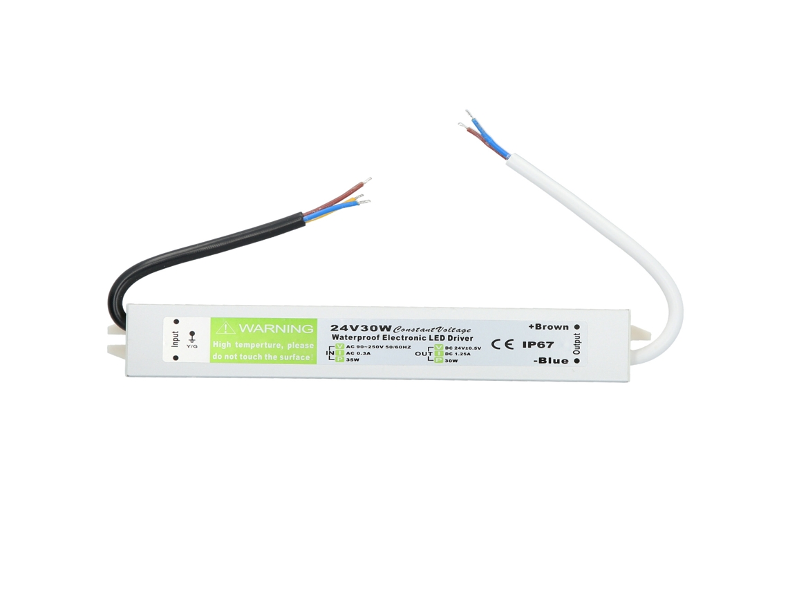 Adaptador Transformador De Fuente De Alimentación Led De 30 W, Resistente Al Agua Ip67, Delgado