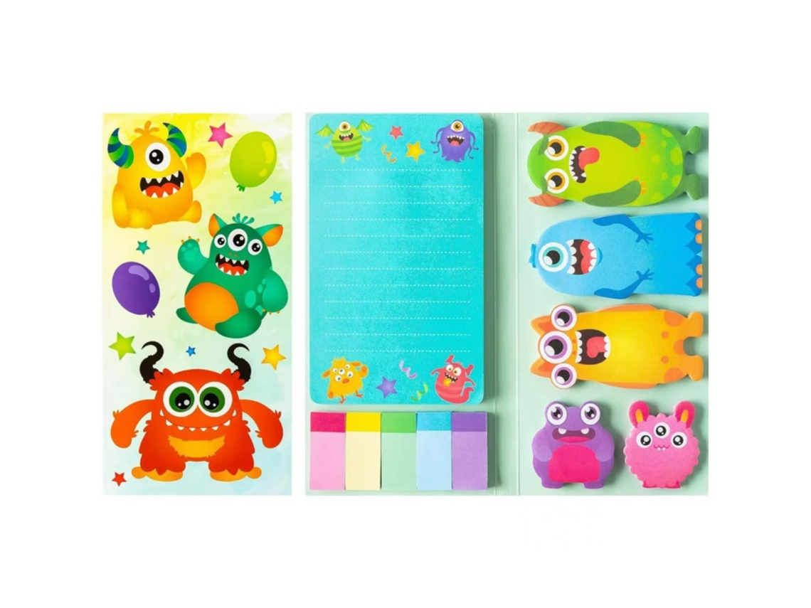 Juego de notas adhesivas Eifson Notepad con 550 hojas (monstruo)