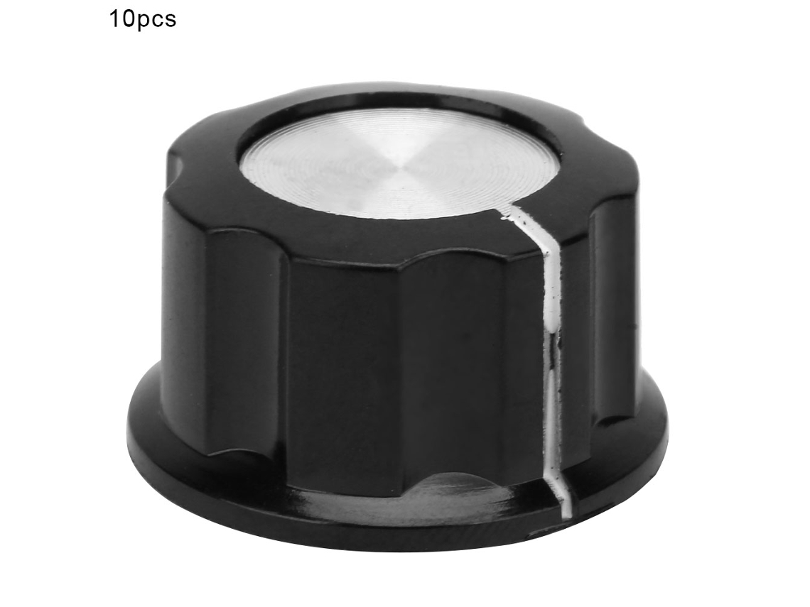 10 tapas giratorias moleteadas para potenciómetro de control de volumen MF A03