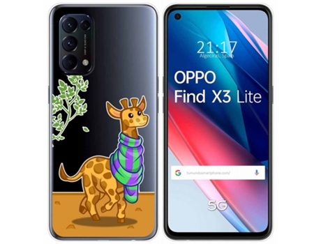 Carcasa Oppo Find X3 Lite TUMUNDOSMARTPHONE Dibujos Transparente