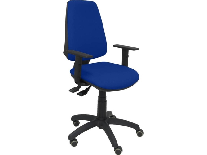Silla de Escritorio Operativa PYC Elche S Azul BA RP con ruedas antiarañazos (Brazos Ajustables - Tejido)