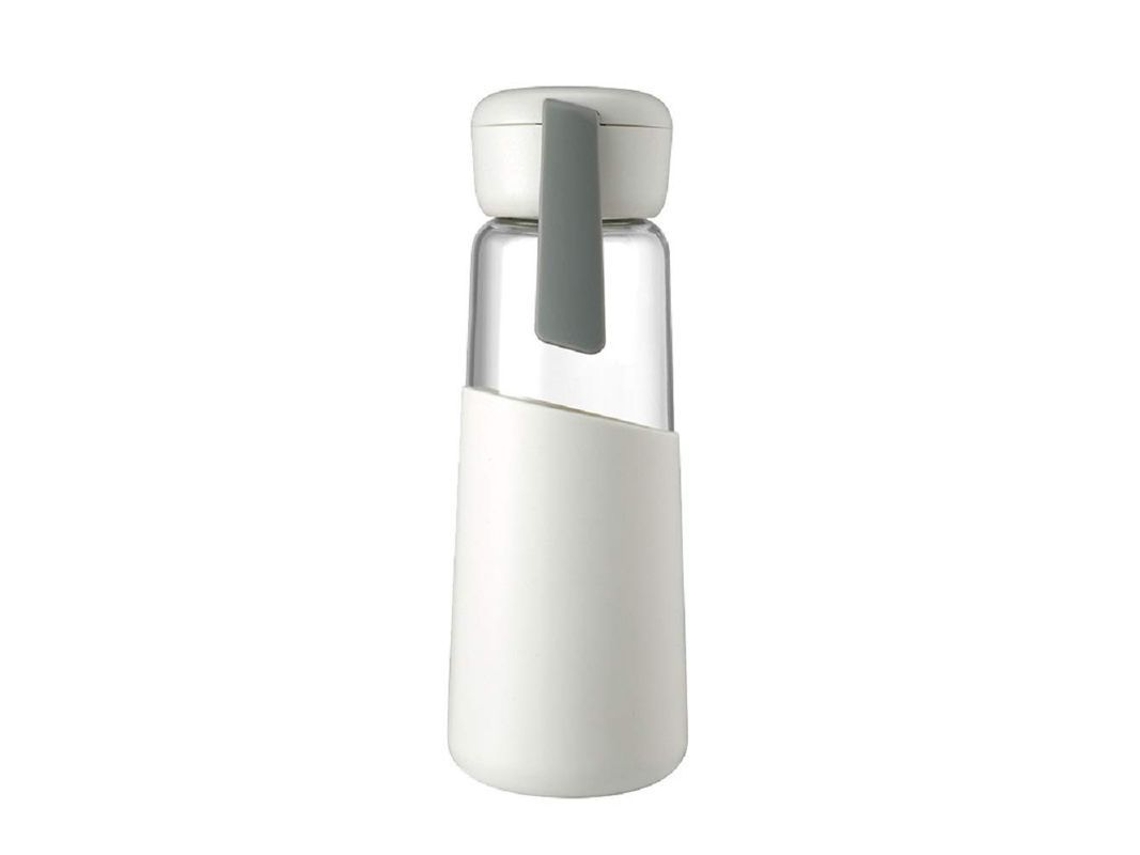 Botella Rebe-Glass con revestimiento de silicona envejecida para agua ligeramente fría.
