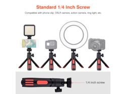 Luz LED para vídeo y conferencias con trípode, ideal para teletrabajo y streaming.