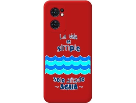 Carcasa para Oppo Find X5 Lite 5G TUMUNDOSMARTPHONE Silicona Líquida Dibujos Rojo