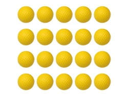 Pelota De Entrenamiento De Golf Amarilla De Pu Suave De Una Sola Capa, 42,6 Mm, Para Práctica En Interiores, 20 Unidades.