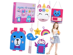 Kit De Costura Para Niños Y Niñas - Patrones Para Principiantes - Bolsos Y Carteras Con Forma De Animales - Aficiones