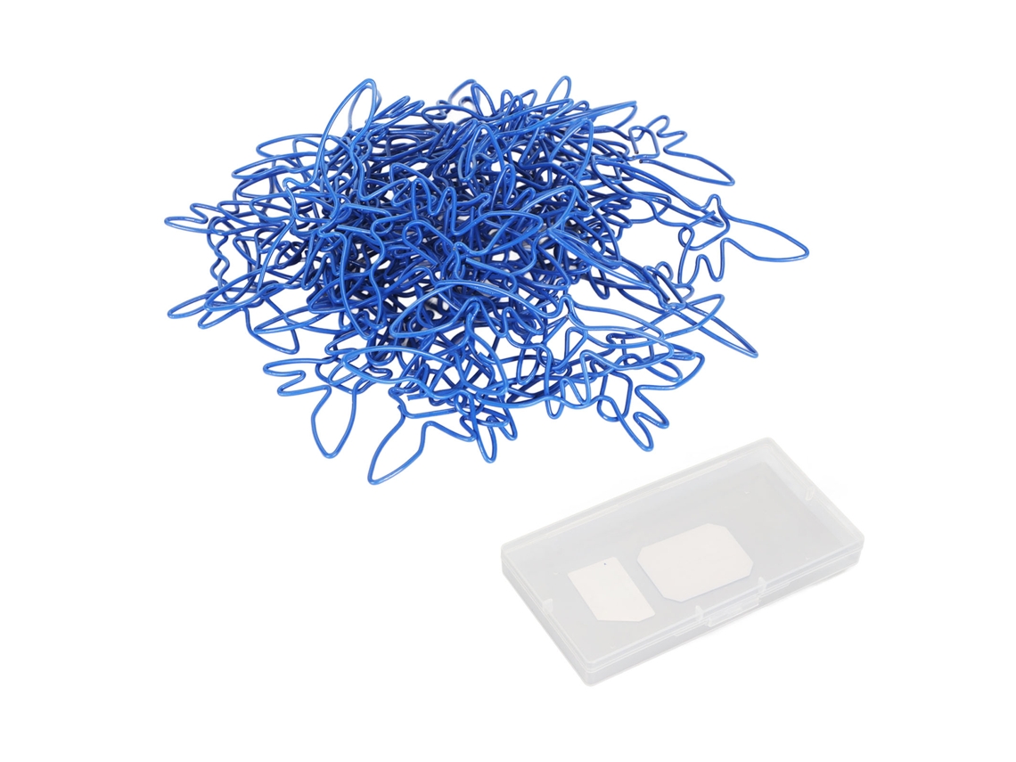 100 Clips De Papel Pájaros Azules Creativos Y Lindos De Metal Plateado, Bookmarks Para Escuela, Oficina Y Biblioteca