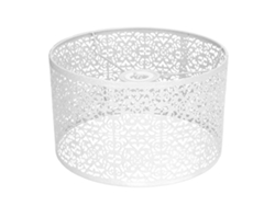 Rebe-abat-jour De Métal Creux E27 E14 Universel Bonne Dissipation De Chaleur Couverture De Lampe Blanche Exquise