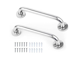 Juego De 2 Manejos Antideslizantes De Acero Inoxidable Para Baño, Bañera Y Ducha, Ideal Para Ancianos Y Niños, 30 Cm