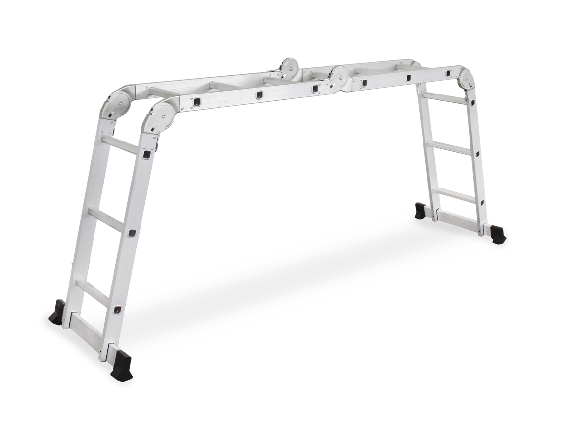 Escalera Plegable De Aluminio, Articulada, Multifuncional, Universal, 4x3 Baulich