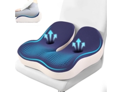 Cojín De Asiento De Espuma Viscoelástica, Cojín Ergonómico Para Silla De Oficina Para Aliviar La Ciática, Azul Gertiz