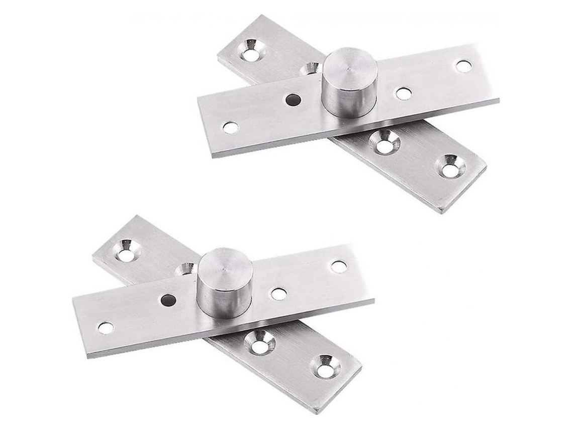Juego De 2 Bisagras Pivotantes De Acero Inoxidable De 360 Grados Para Puertas Con Tornillos De Fijación 75 X 1 Xvb