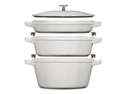 Stackable Set Batería de cocina 3-pzs, Hierro fundido STAUB