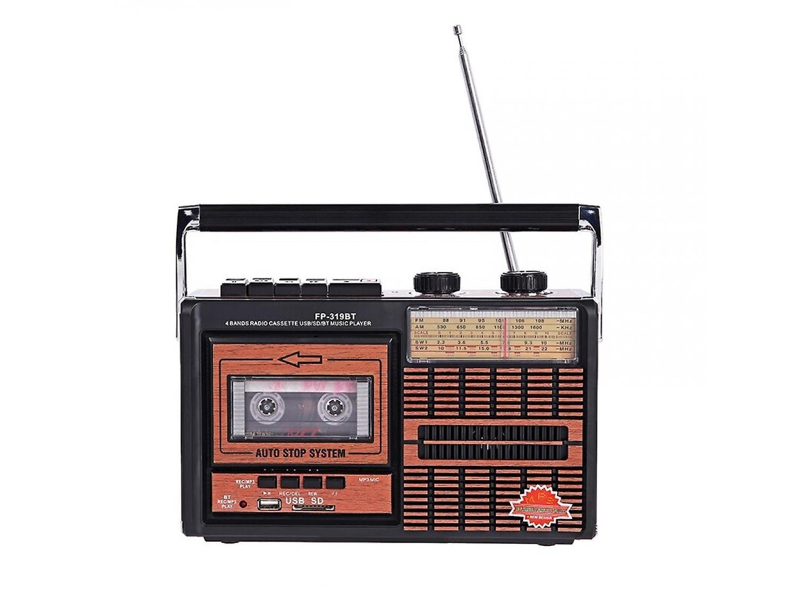 Radio portátil retro para todo el parque, para estudiantes mayores, inalámbrica, Bluetooth, transcripción de discos, radio multifuncional, Ushion