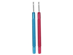 2 piezas de regla de palanca con puntero para reloj, accesorio de reparación, rojo y azul