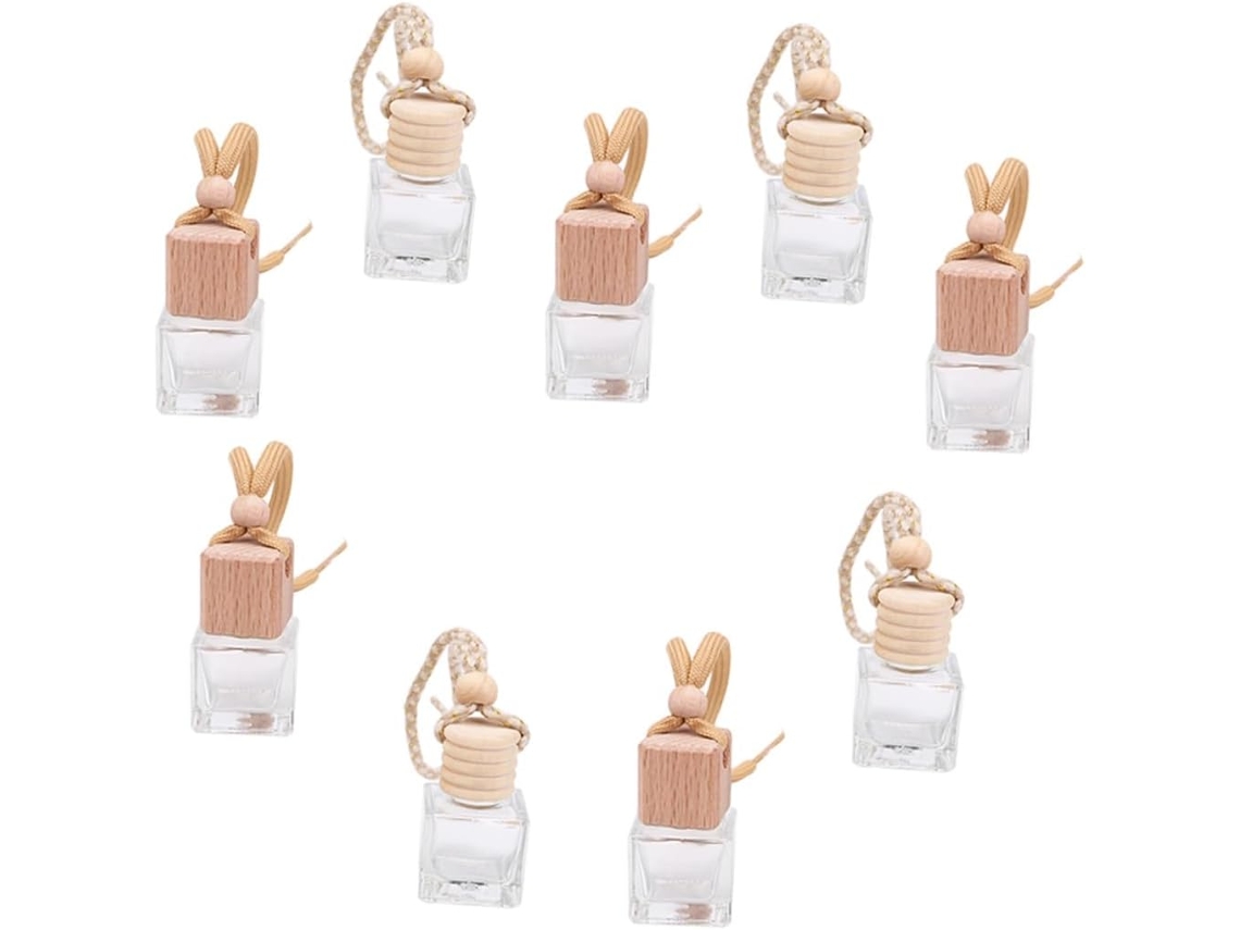 9 Frascos Vacíos Y Recargables De Perfume Para Coche, Ideales Para Colgar Como Difusor.