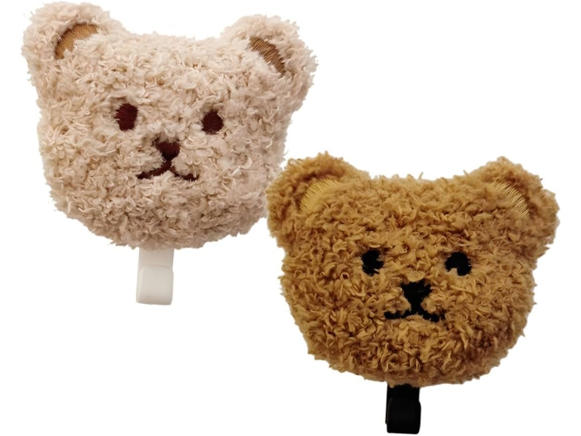 Juego De 2 Ganchos Adhesivos De Pared Con Forma De Oso Para Colgar Llaves, Toallas, Bolsos