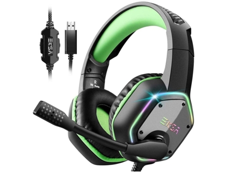 Auriculares Gaming ENZONS USB a PC 7.1 Sonido envolvente 3D con cable Micrófono con cancelación de ruido Auriculares RGB con luz