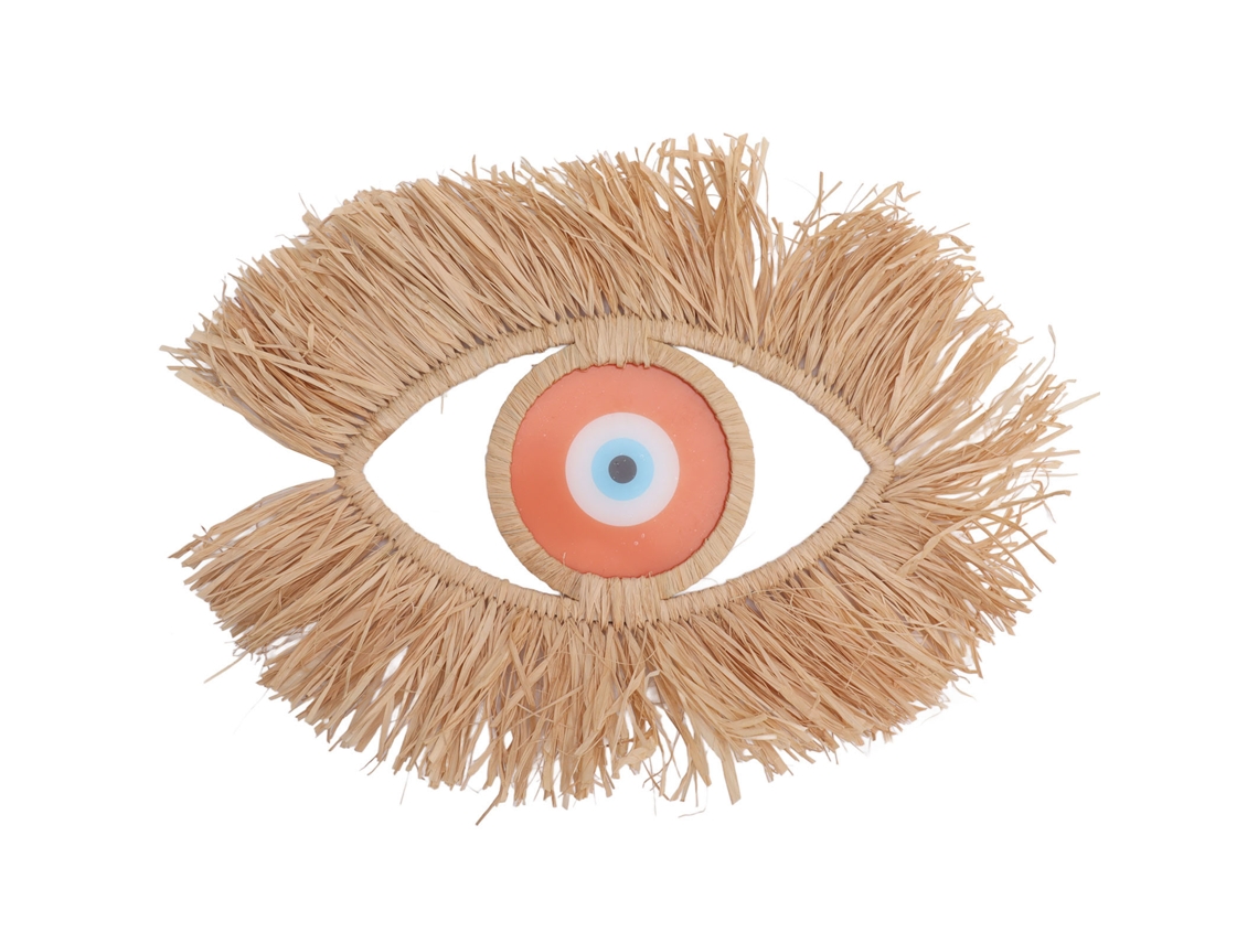 Decoración De Pared De Paja Con Diseño De Ojos Naranjas, Resistente A La Intemperie, Para Sala De Estar Y Dormitorio.