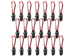 20 Clips Para Toldos Con Mosquetón Para Camping Y Jardín Exterior