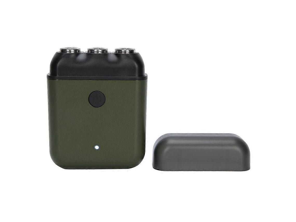 Afeitadora eléctrica Rosewell Mini para hombre con 3 cabezales flotantes, resistente al agua y batería de gran capacidad (verde)