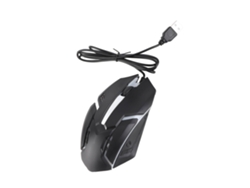Mouse Gamer Com Fio Usb Rgb Luz Respirante 1600 Dpi Roda 3d Ergonômico Para Pc Le Noir