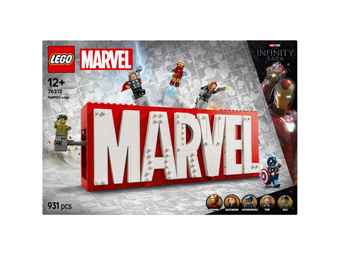 Disney Marvel 76313 logotipo Marvel y minifiguras