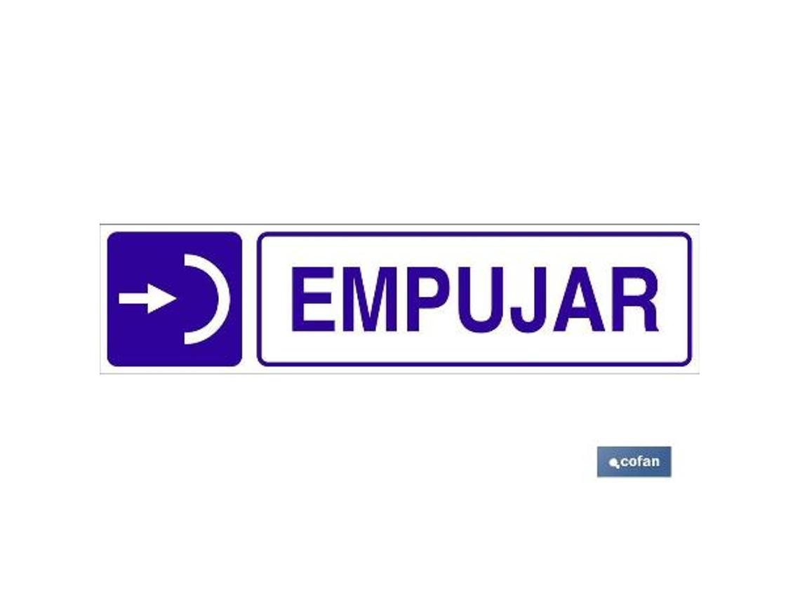 Señal glasspack adhesiva 175x45 empujar