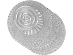Juego de 5 piezas redondas de metal plateado para decoración de pared con relieve solar. SFUSHOS