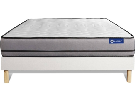 Conjunto de Somier Blanco + Colchón ACTISOM Actiflex Night (150x190 cm - Muelles Ensacados)