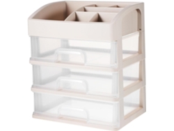 Caja De Almacenamiento De Escritorio De Plástico Con 3 Compartimentos Para Material De Oficina.