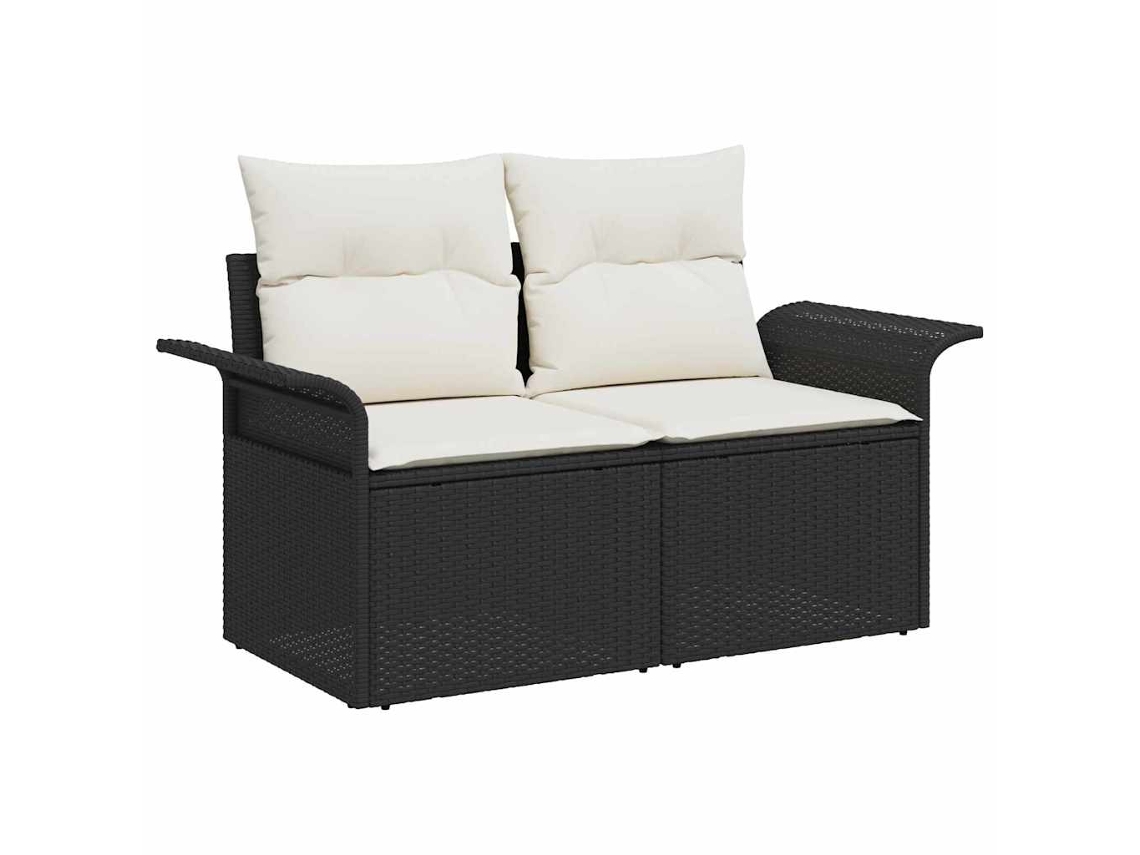 Maison Exclusive - Conjunto De Sofá De Jardín 10 Pcs Negro Rattan De Poliéster