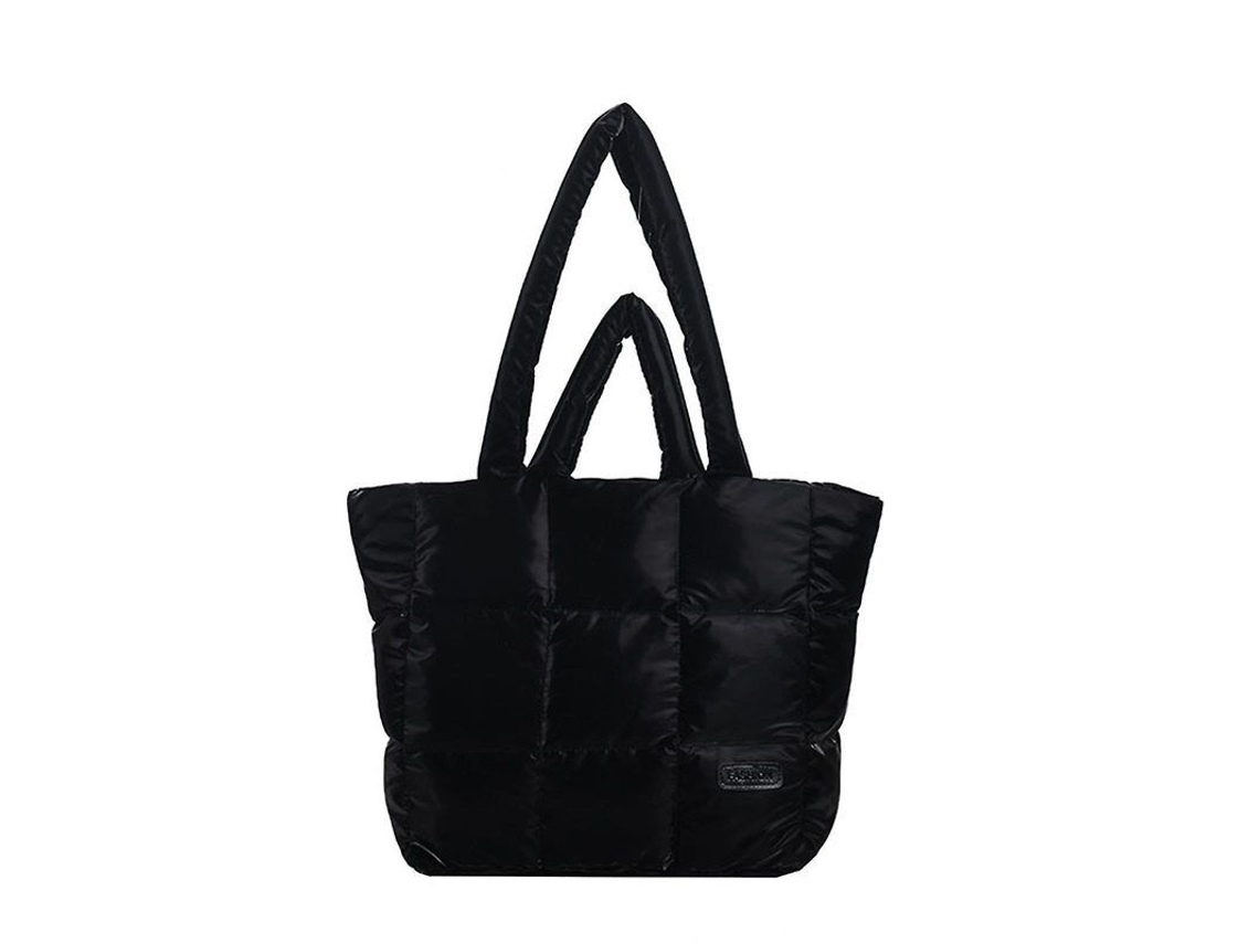 2026-bolsa Tote Casual Con Forro Acolchado De Gran Capacidad Para Mujer Bolsa De Hombro Versátil Oxford Y Algodón Plumón
