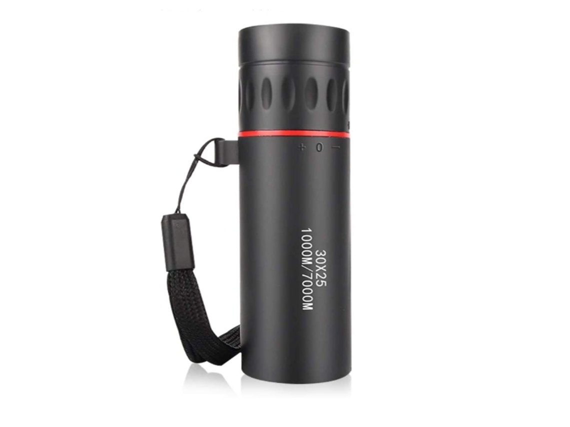 Telescopio monocular portátil Bestvite, 30 x 25, aumento de 7x, impermeable, mini telescopio monocular (negro)