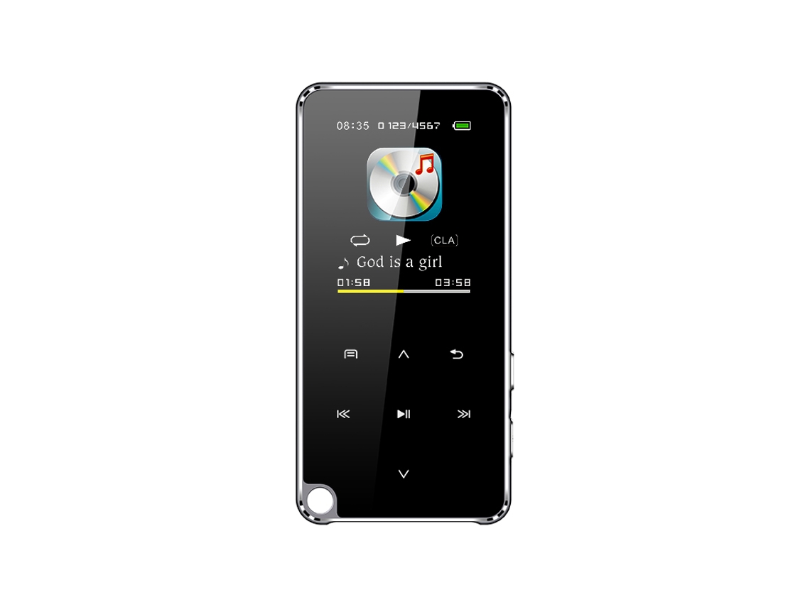 MP3 YIZHOOD M25  (16G)Bluetooth táctil de 1,8 pulgadas con pantalla a color compatible con tarjeta TF / radio FM / grabadora de voz HIFI sin pérdidas negro