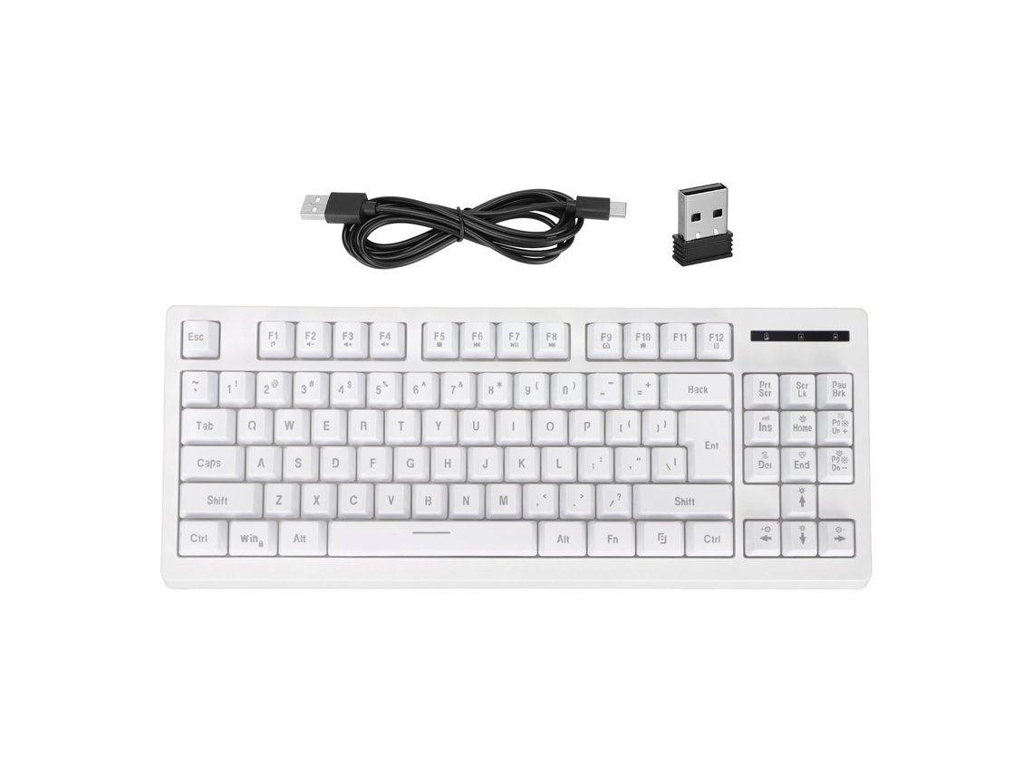 Teclado Mecánico Gaming Inalámbrico Rgb Con 87 Teclas