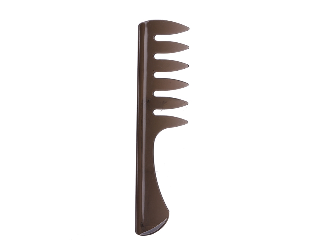 Peine De Pelo Para Cabello Graso Peine De Peluquería Portátil De Dientes Anchos Con Mango Negro