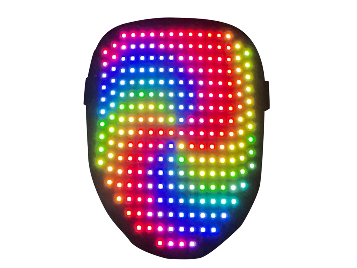 Máscara LED luminosa 2026 con control por gestos para Navidad, Halloween, Carnaval, disfraces y decoraciones.